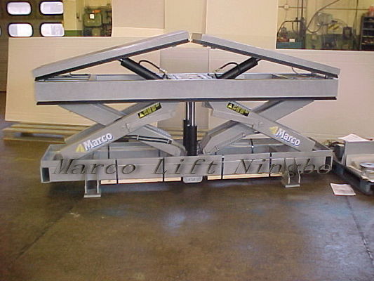 Personnalisation Marco Table de levage à ciseaux jumeaux avec plate-forme inclinée